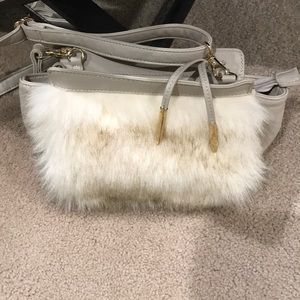 NWOT Carlos Santana handbag nude gold metal